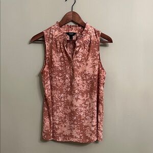 Simply Vera Vera Wang Sleeveless Floral Blouse - Pink